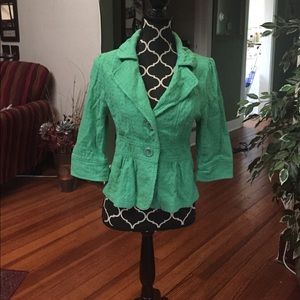 3/4 sleeve textured blazer/jacket