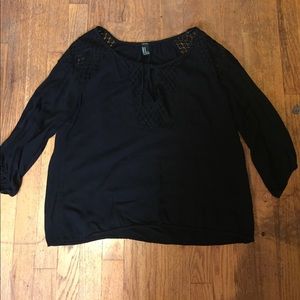 Forever 21, Black Boho Blouse