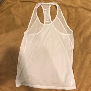 Sheer White Flowy Tank