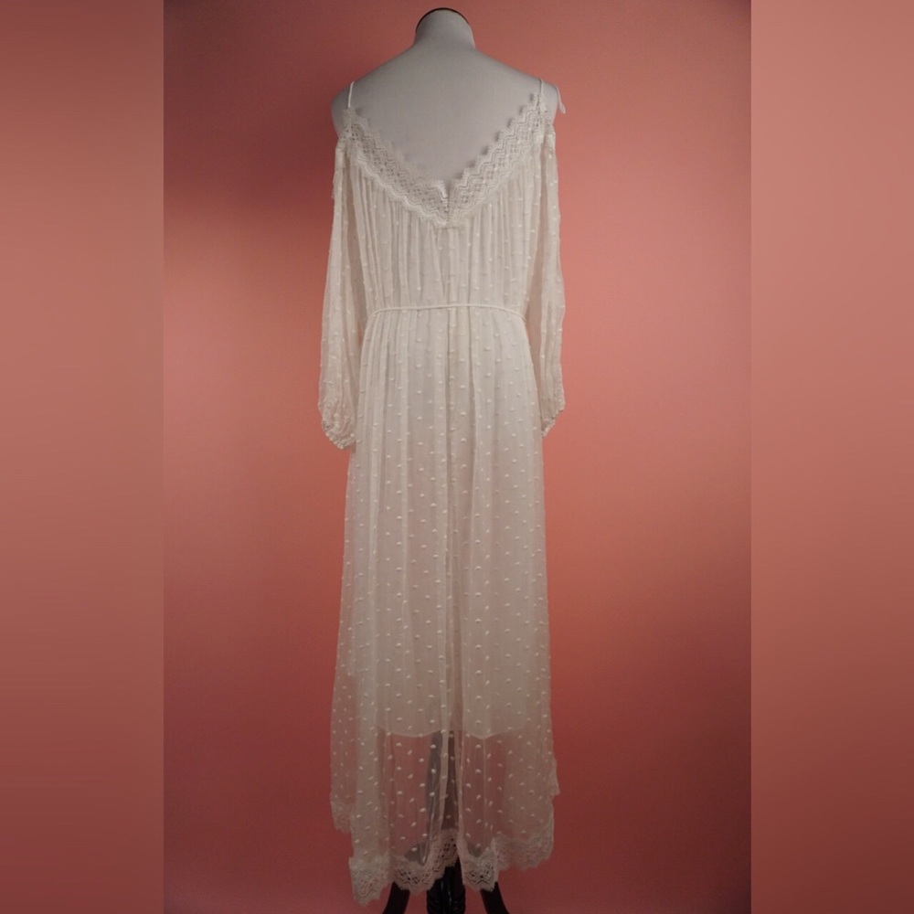 New Zimmermann Realm Scallop Silk Dress White - Picture 6 of 8