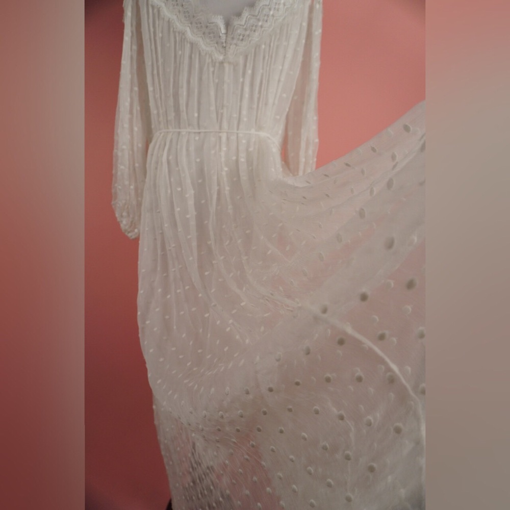 New Zimmermann Realm Scallop Silk Dress White - Picture 7 of 8