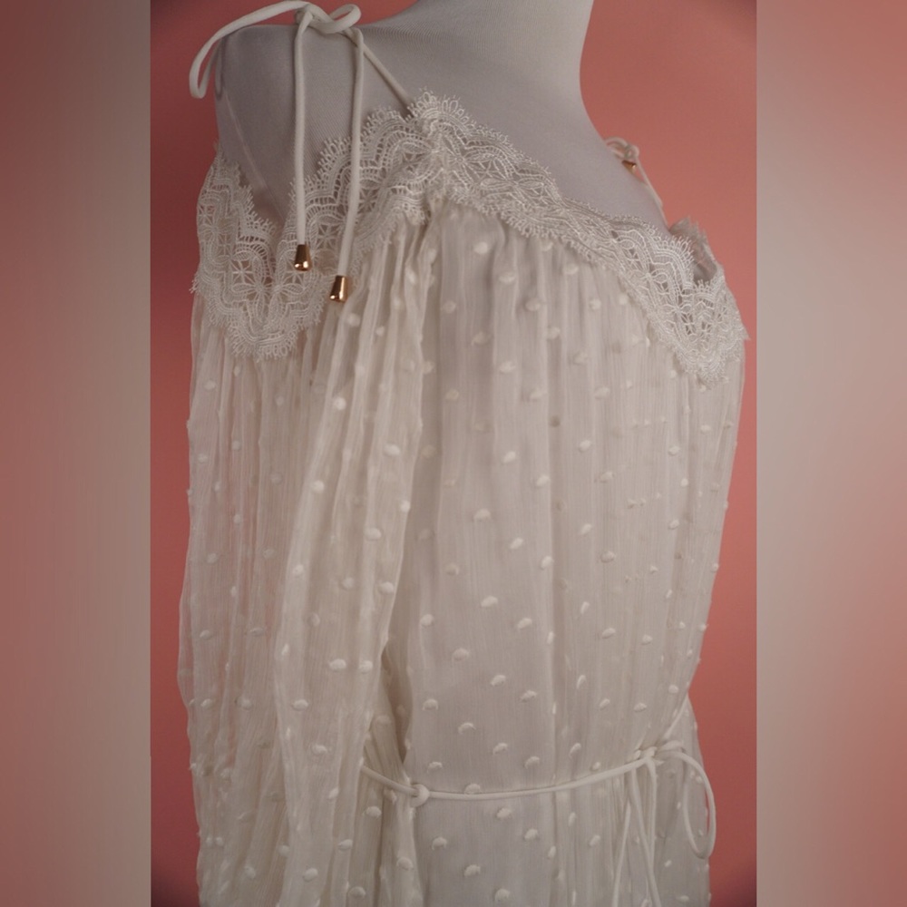 New Zimmermann Realm Scallop Silk Dress White - Picture 8 of 8