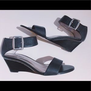 [NWOT] Nine West Black Wedge Sandal