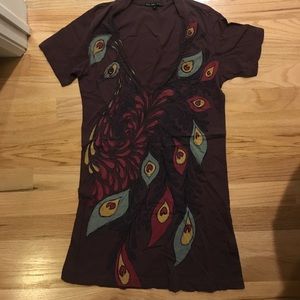 Urban outfitters peacock graphic tee