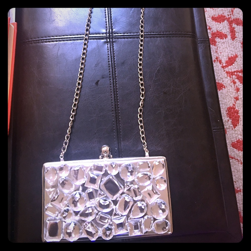 Nine west silver evening bag!