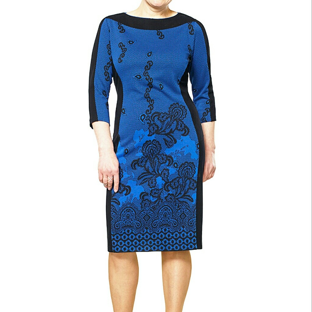 SLIMMING CONTRAST DRESS MADE IN EUROPE