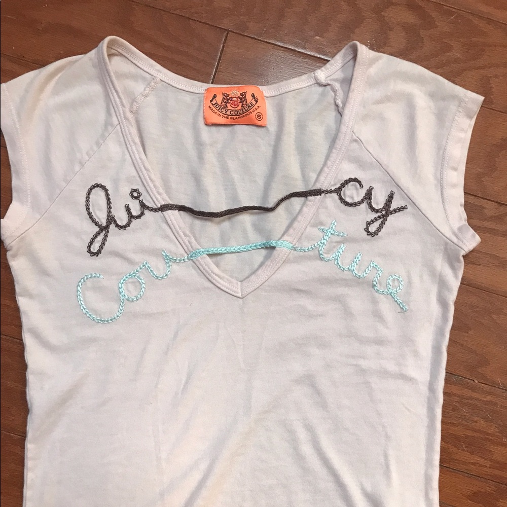 Juicy Couture pink embroidered tee