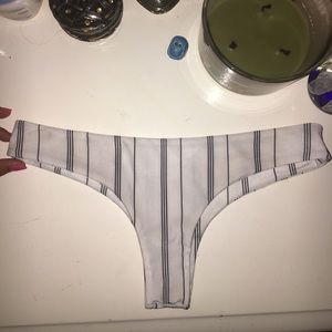 Striped Brazilian bikini bottoms