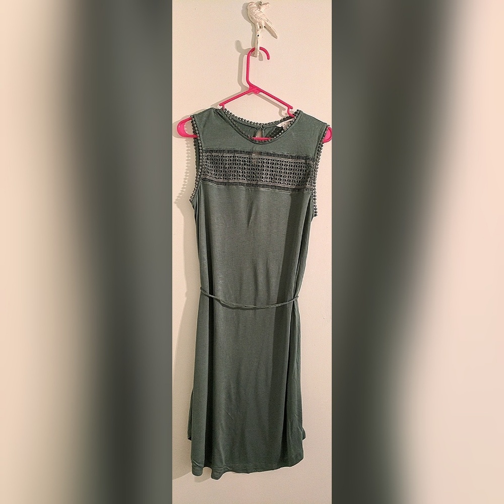H&M sage green tank dress