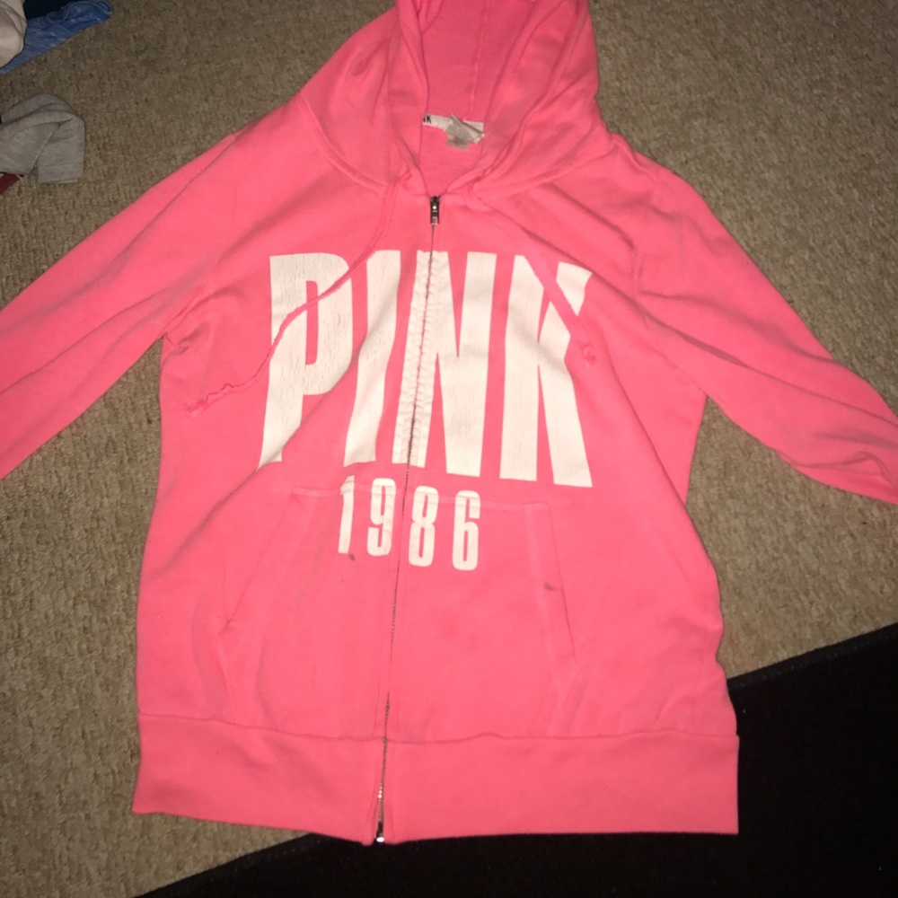 Pink hoodie zip up