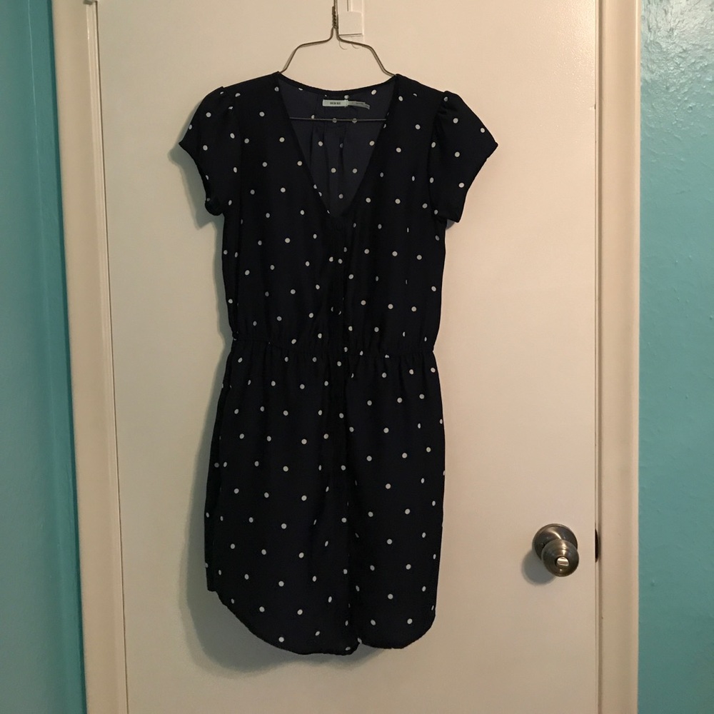 Urban Outfitters • Navy Dress w/ White Polka Dots