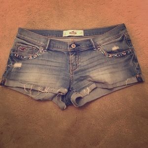 Hollister low rise jean shorts