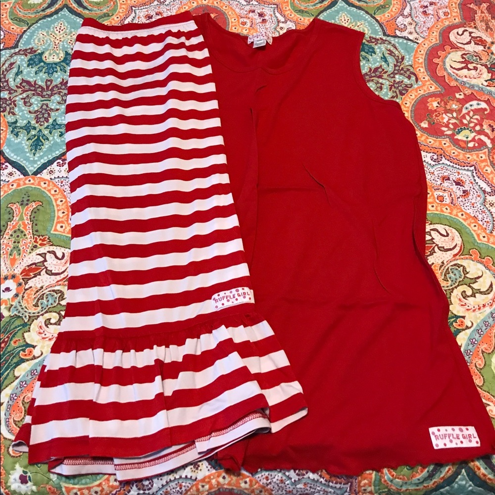 Ruffle girl Capri outfit