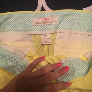 Yellow J.CREW chino shorts