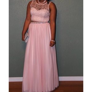 Two-piece prom dress