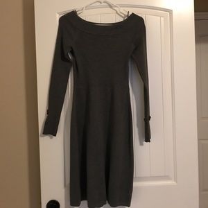 WHBM Gray Boatneck Sweater Dress Size XS