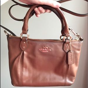 Coach cognac leather crossbody purse