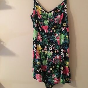 Backless Tropical Romper