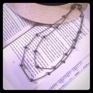 Lois Hill Double Chain Silver Necklace