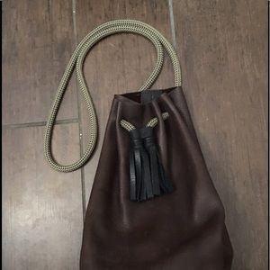 Genuine Leather drawstring bag
