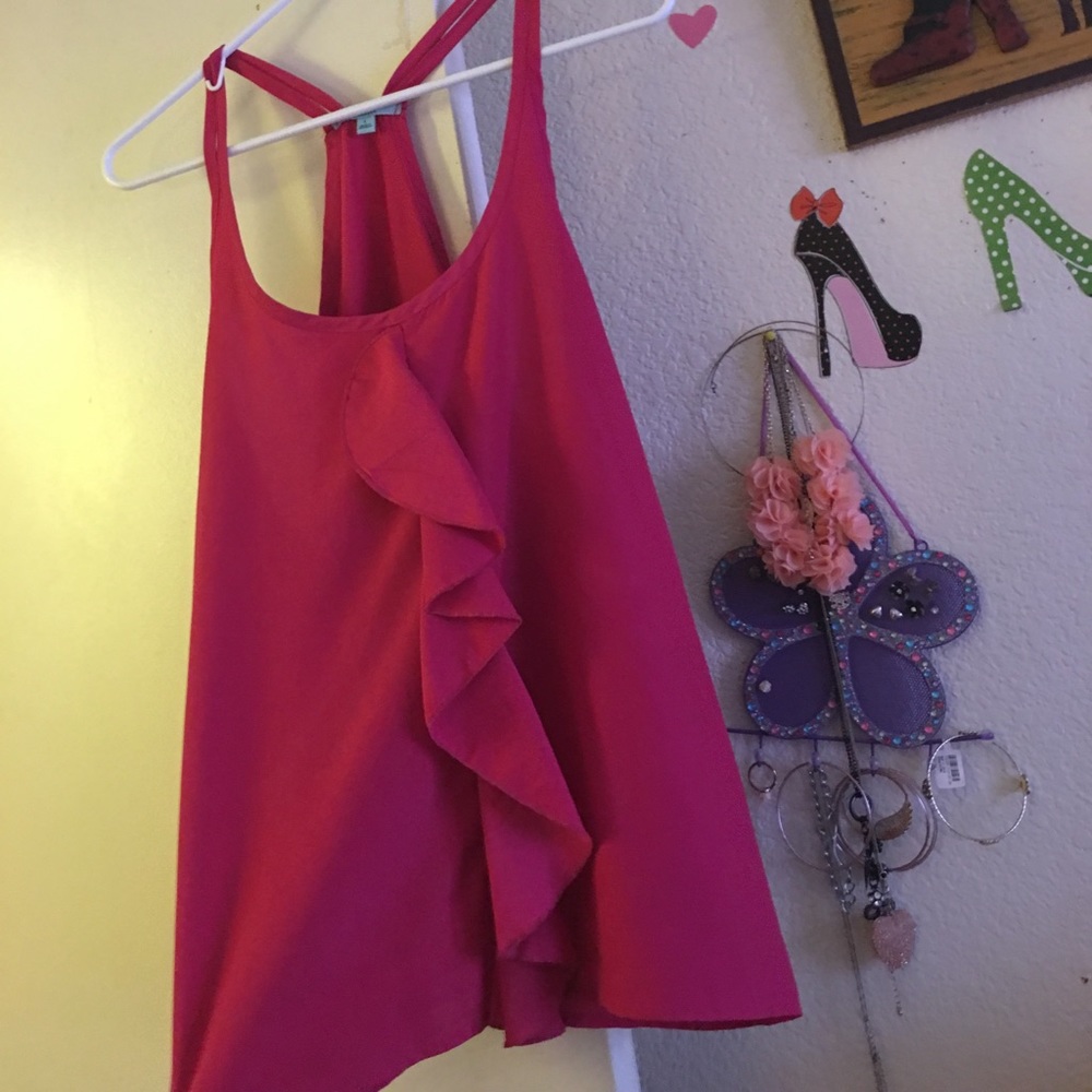 Pink racer back tank