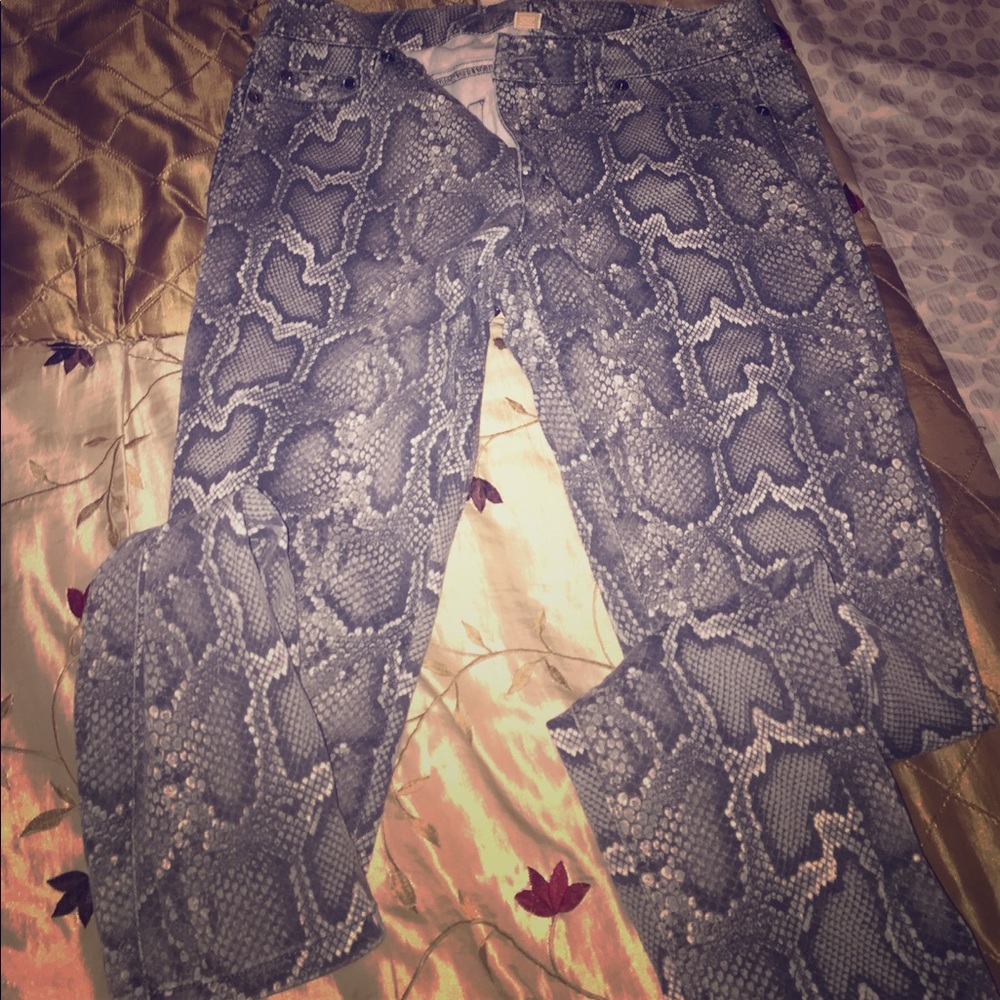 Michael Kors snake print skinny jeans