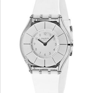 💯Swatch Womens White Silicone Watch. Like New