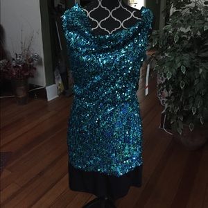 Gorgeous sequined dress.