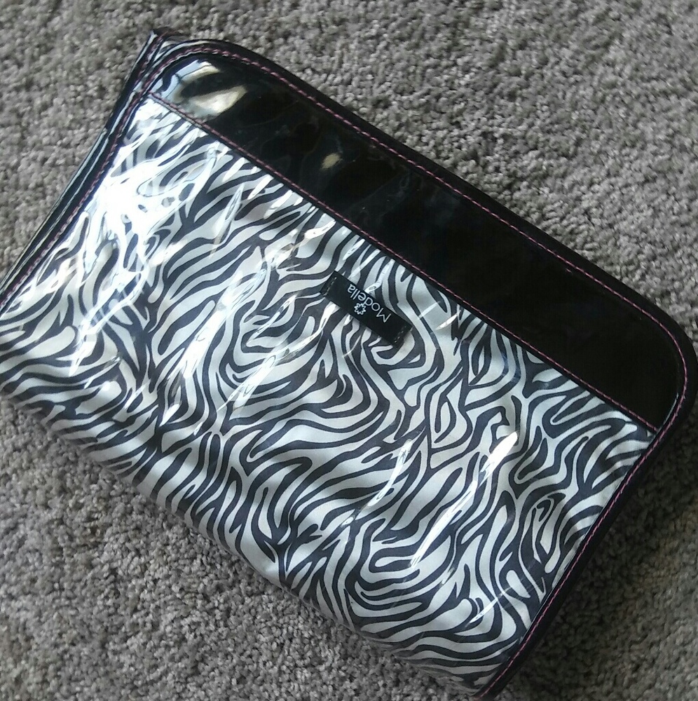 Zebra cosmetics travel bag