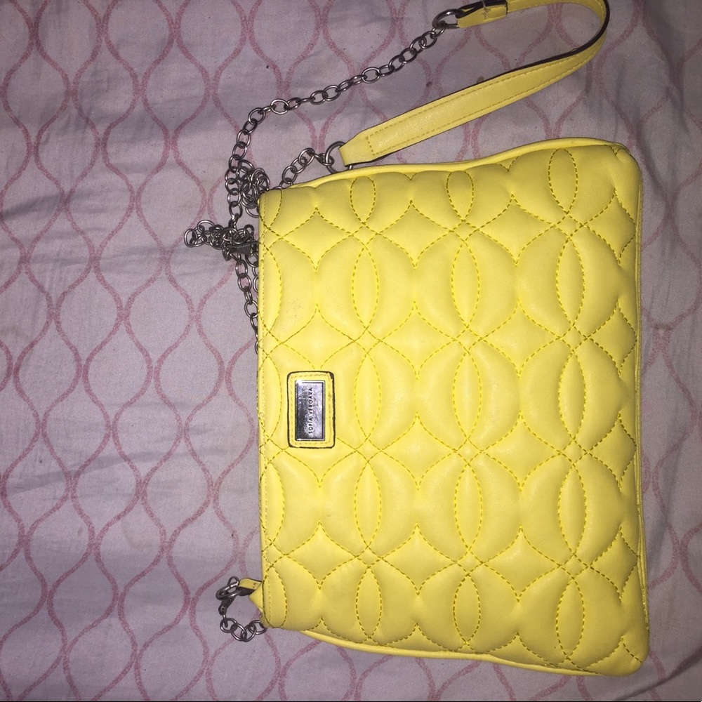 Yellow cross body bag