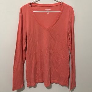 Old navy salmon color long sleeve top 🌺