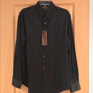 Men's Perry Ellis Black Dress Shirt