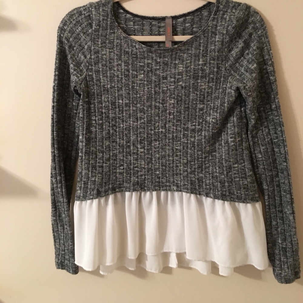 Long sleeve layered peplum