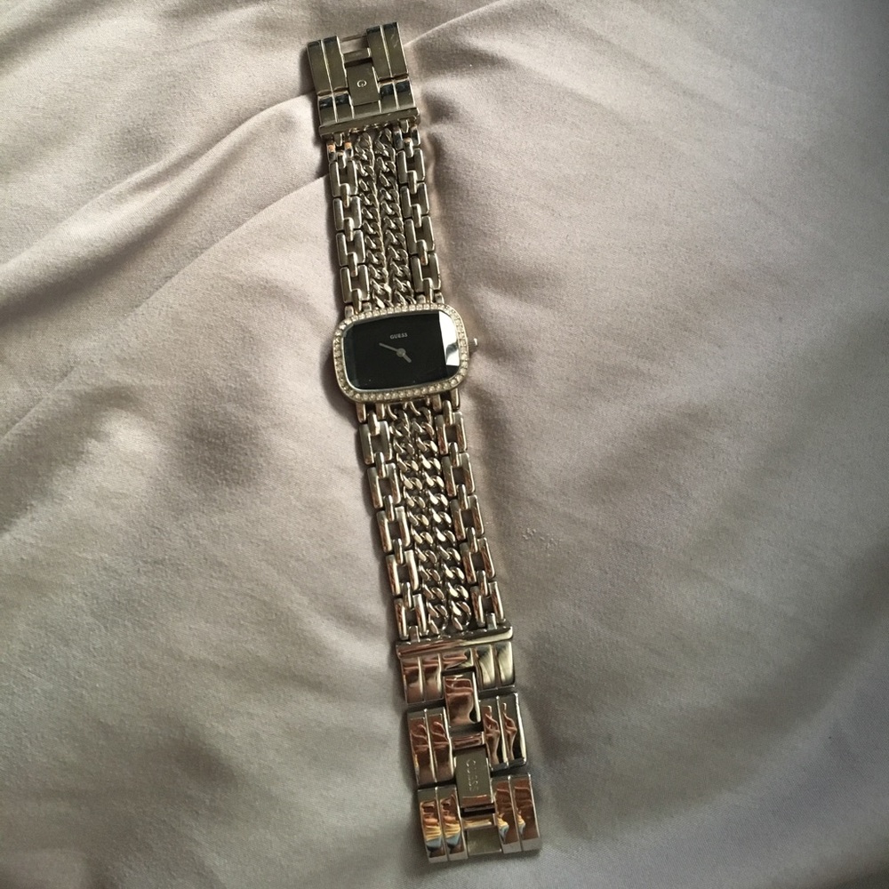 GUESS silver chain watch