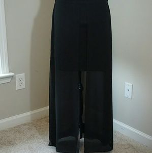 Black Sheer maxi skirt