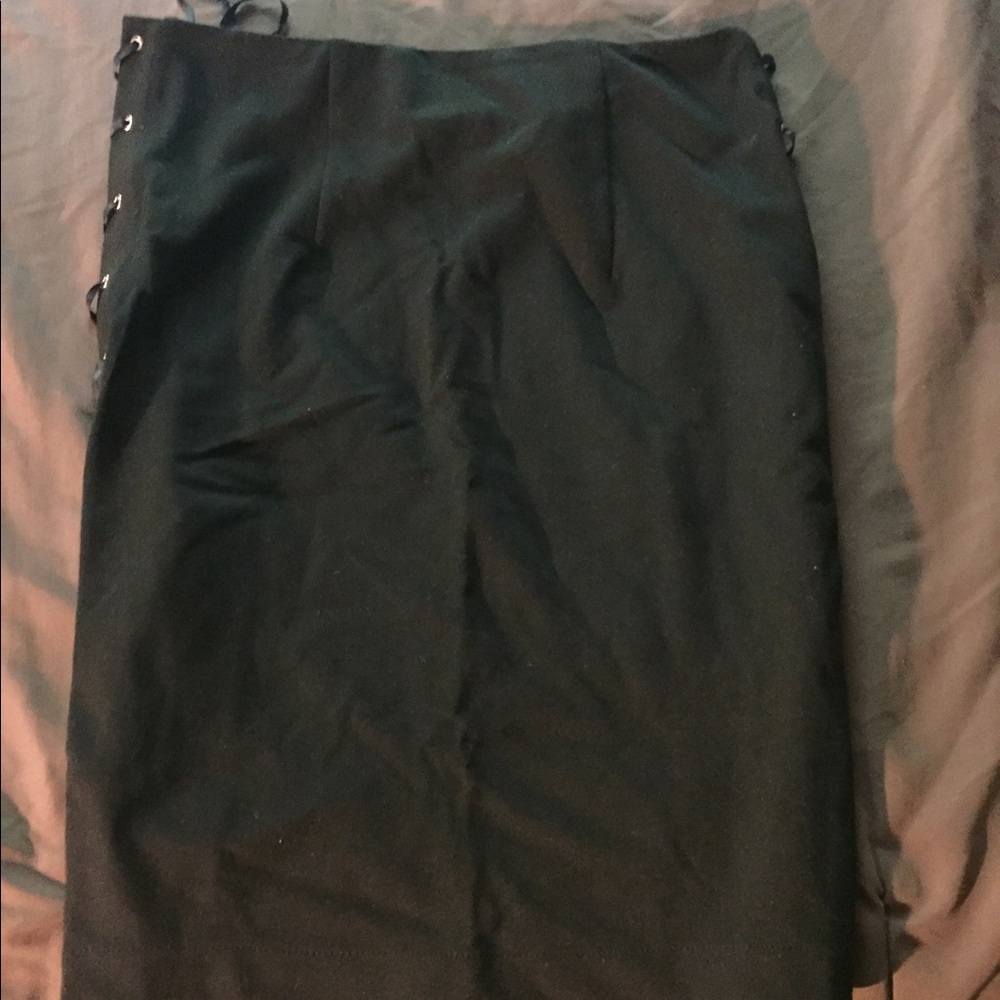 Long pencil skirt with sexy lacing on back