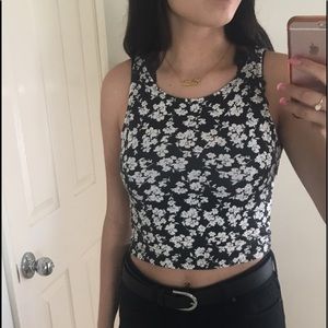 Cropped Floral Tank Top