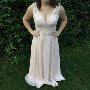 Long wedding or prom dress