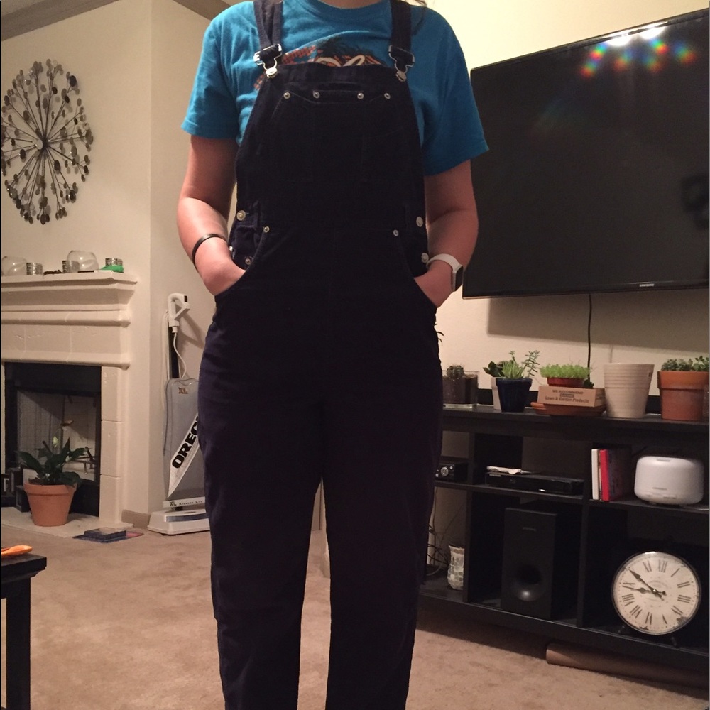 Vintage Xhileration Corduroy Navy overall pants