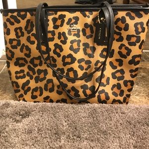 Coach Leapord Tote Purse