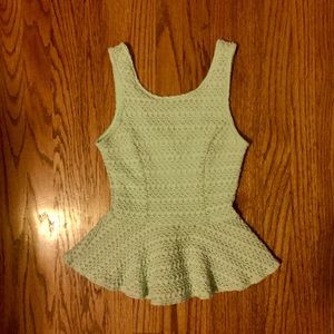 Sea foam Green Peplum Top