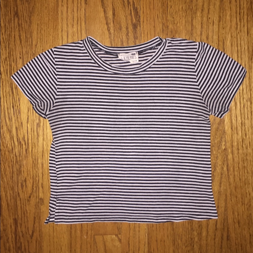 Black and White Striped Crop Top!