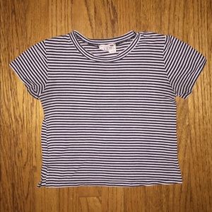 Black and White Striped Crop Top!