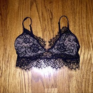 Black lace bralette