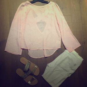 Tobi Flow Blouse with Criss Cross Back Detail✨