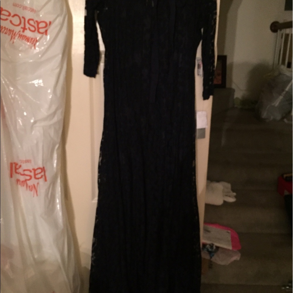 Reduced Long sapphire blue lace gown