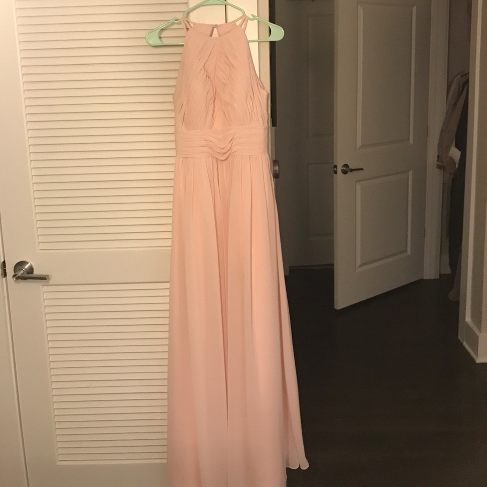 Blush pink Bill Levkoff formal dress