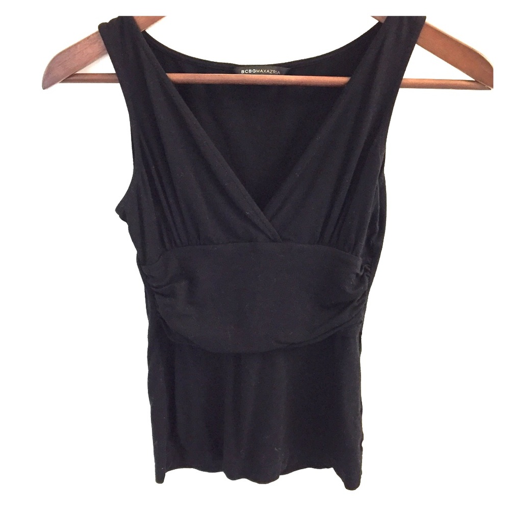BCBG Fitted Black Tank