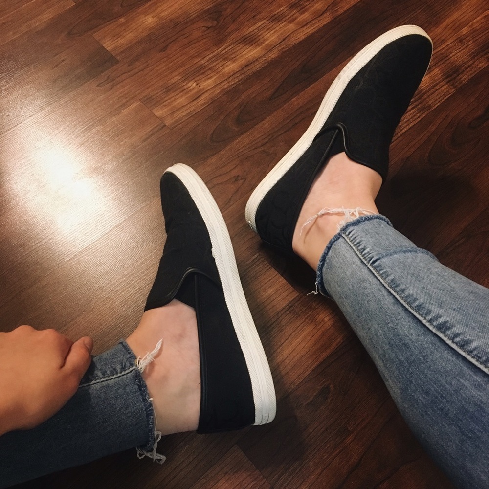 Calvin Klein black slip on
