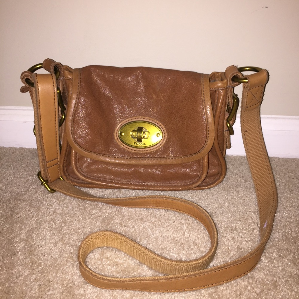 Authentic Fossil Leather Crossbody